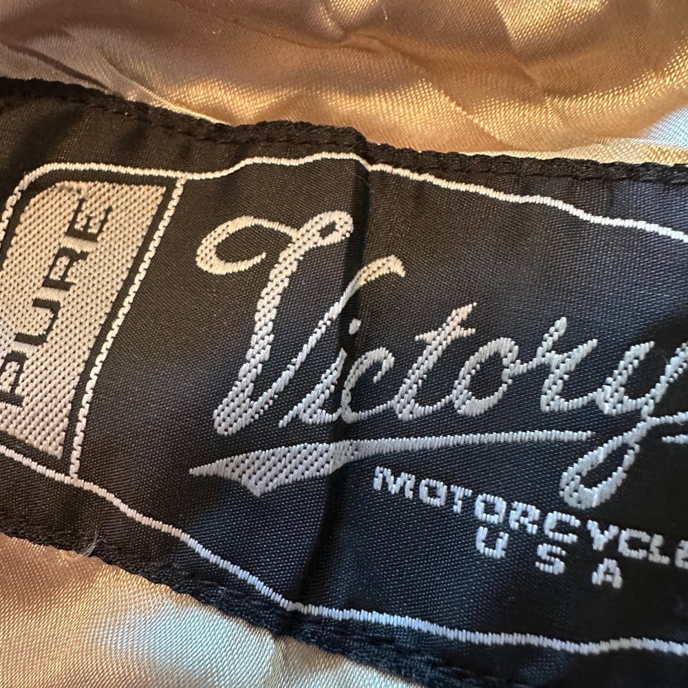 Pure Victory Black Leather Jacket with White embroidered Detailing - Picture 12 of 16